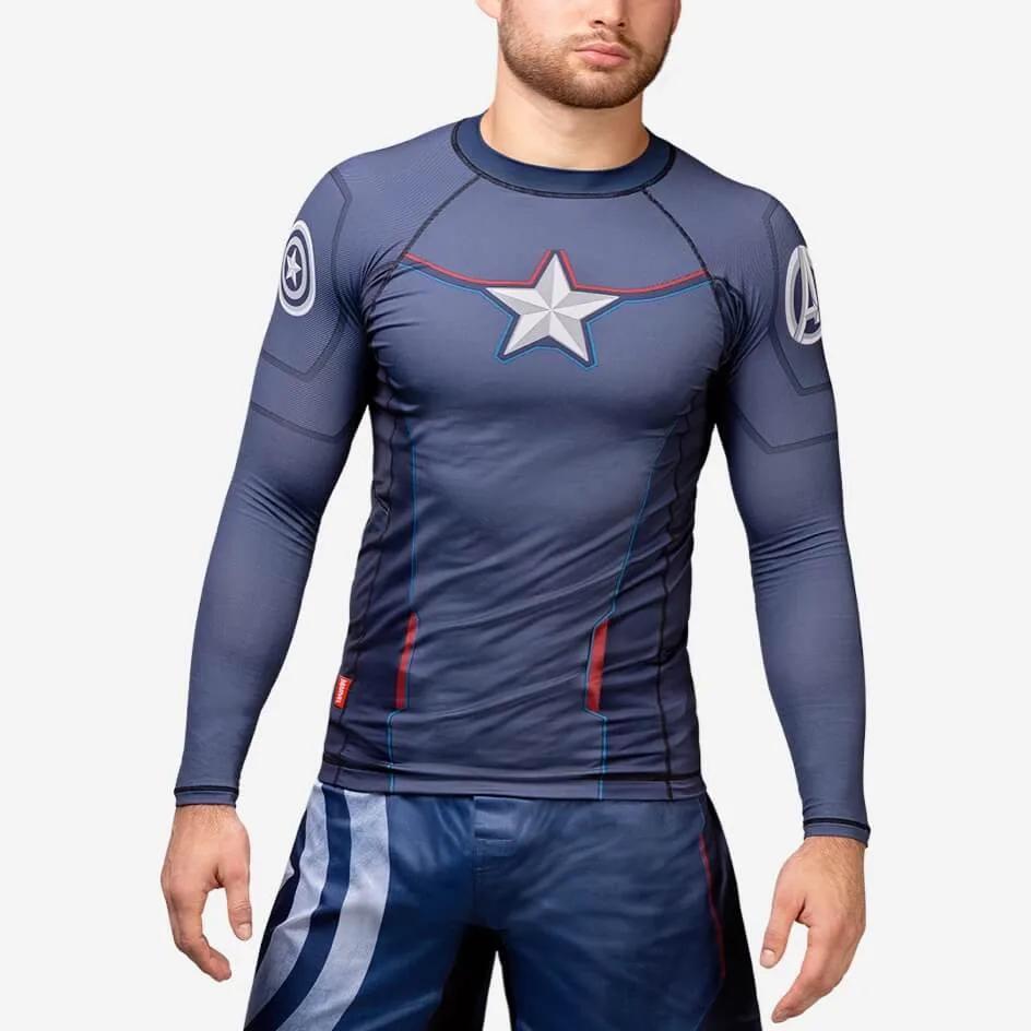 Hayabusa x Marvel "Captain America" hosszú ujjú Rashguard (Limitált széria)