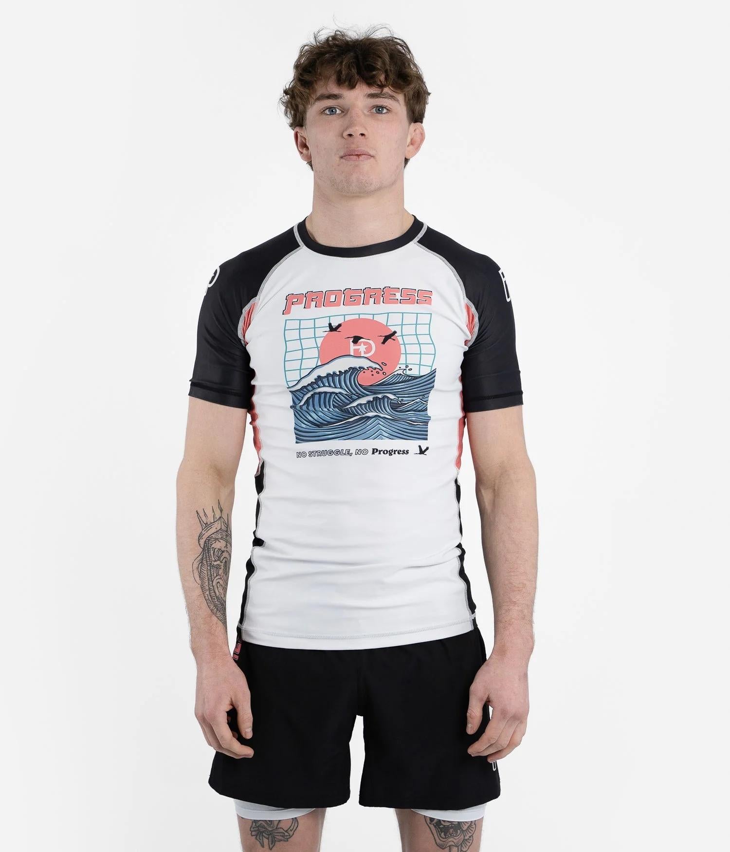 Progress "Unknown Great Wave" Rashguard Rövid ujjú